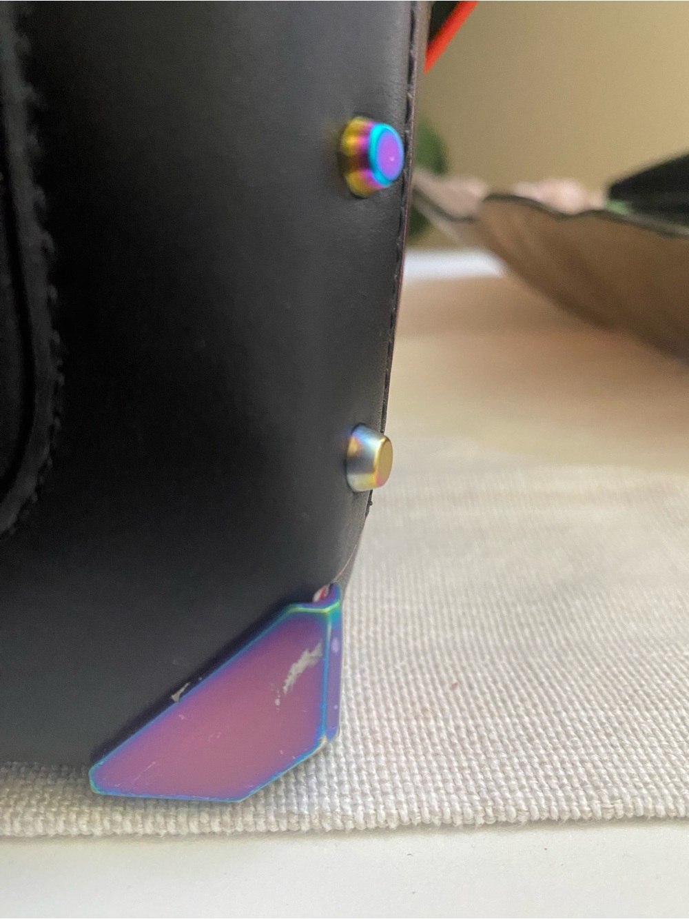 Michael Kors Black Satchel with Neon Orange and Pink Trim - Picture 4 of 4